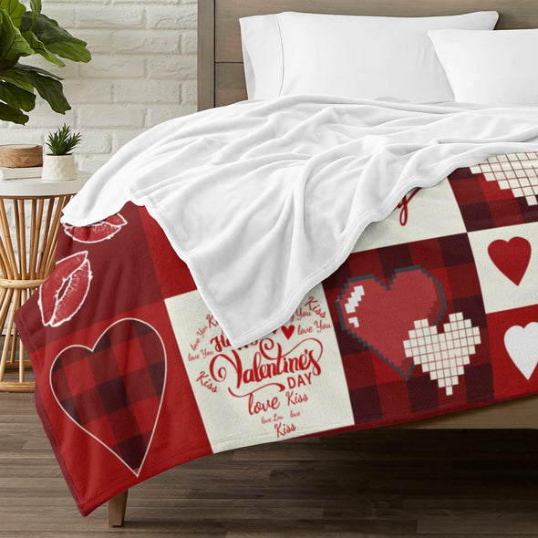 Valentine's Day Blanket Wedding Throw Couple Gifts for Men Women Boyfriend Girlfriend Husband Wife