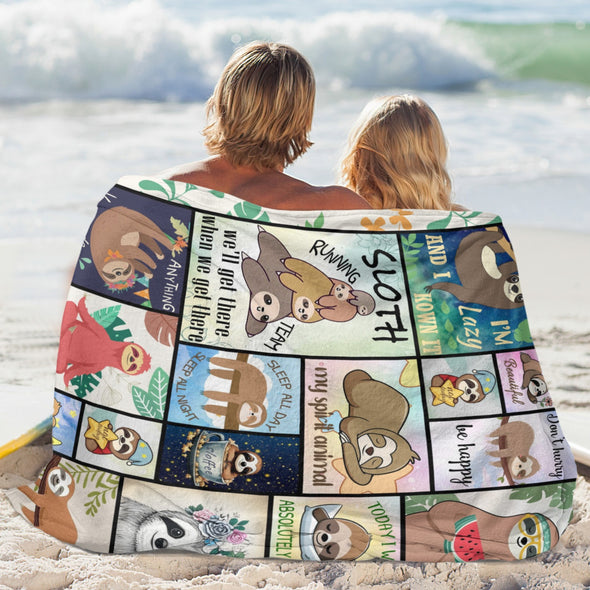 Sloth Blanket Gifts for Women Girls, Cozy Soft Sloths Throw Blanket for Men Kids Boys Christmas Birthday
