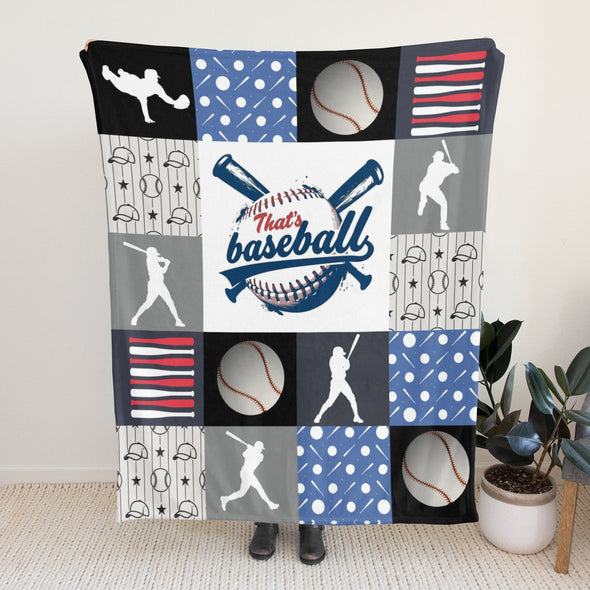 Baseball Pattern Blanket Fleece Throw Blanket Super Soft Warm Gifts for Baby Girls Boys Kids Mom Grandma Room Decor