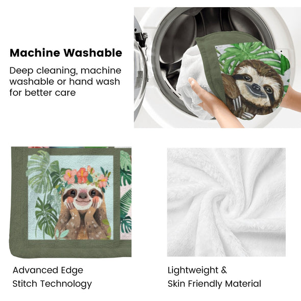 Sloth Blanket Gifts for Women Girls, Cozy Soft Sloths Throw Blanket for Men Kids Boys Christmas Birthday