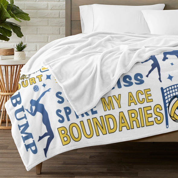 Volleyball Pattern Blanket Fleece Throw Blanket Super Soft Warm Gifts for Baby Girls Boys Kids Mom Grandma Room Decor