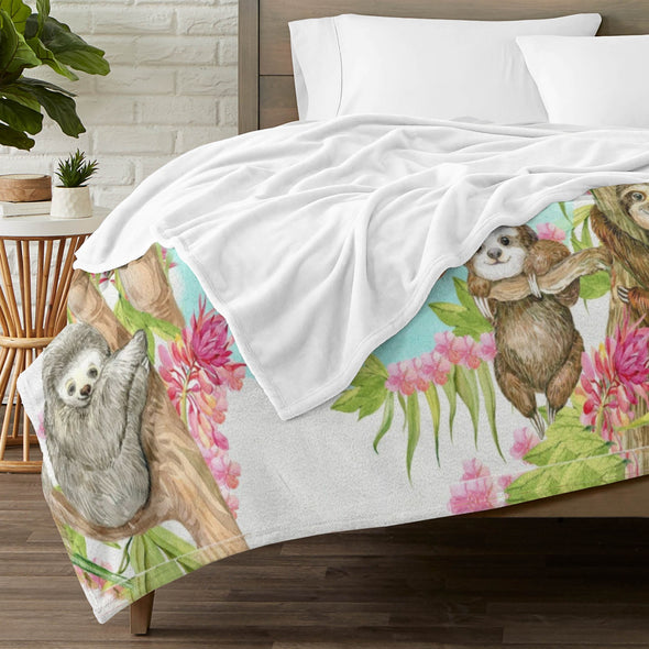 Sloth Blanket Gifts for Women Girls, Cozy Soft Sloths Throw Blanket for Men Kids Boys Christmas Birthday