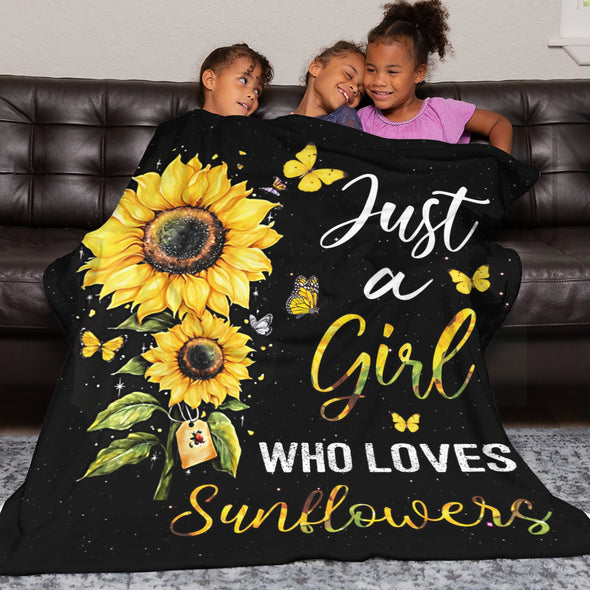 Sunflower Blanket Fleece Throw Blanket Super Soft Warm Gifts for Baby Girls Boys Kids Mom Grandma Room Decor