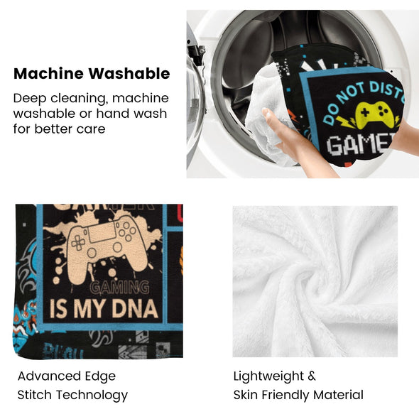 Gamer Blanket Fleece Throw Blanket Super Soft Warm Gifts for Baby Girls Boys Kids Mom Grandma Room Decor