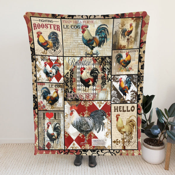 Chicken Pattern Blanket Fleece Throw Blanket Super Soft Warm Gifts for Baby Girls Boys Kids Mom Grandma Room Decor