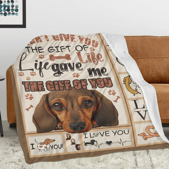 Dachshund Pattern Blanket Fleece Throw Blanket Super Soft Warm Gifts for Baby Girls Boys Kids Mom Grandma Room Decor