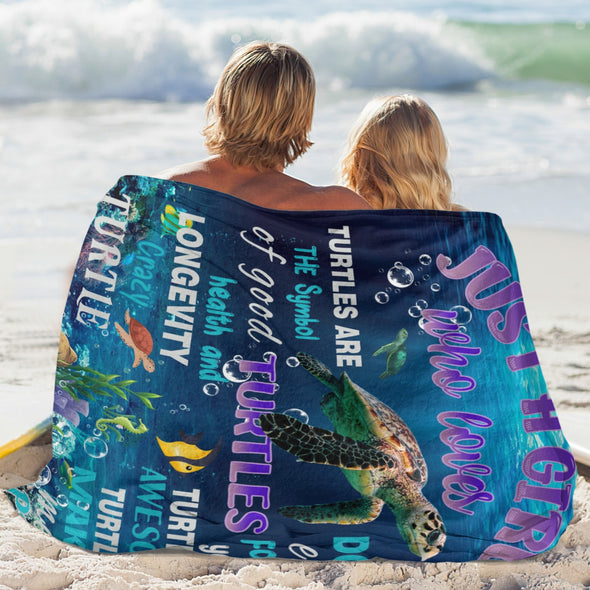Turtle Pattern Blanket Fleece Throw Blanket Super Soft Warm Gifts for Baby Girls Boys Kids Mom Grandma Room Decor