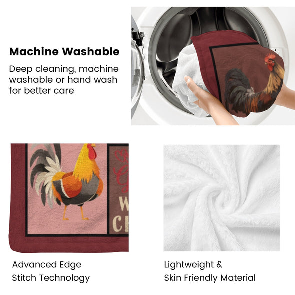 Chicken Pattern Blanket Fleece Throw Blanket Super Soft Warm Gifts for Baby Girls Boys Kids Mom Grandma Room Decor