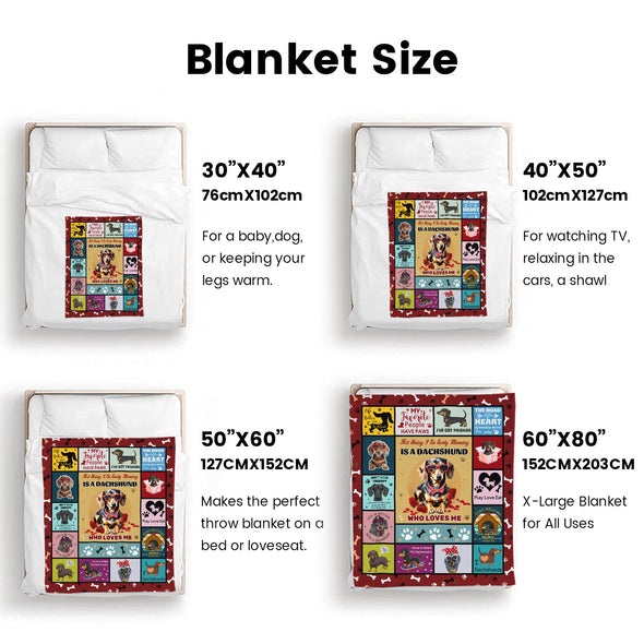 Dachshund Pattern Blanket Fleece Throw Blanket Super Soft Warm Gifts for Baby Girls Boys Kids Mom Grandma Room Decor