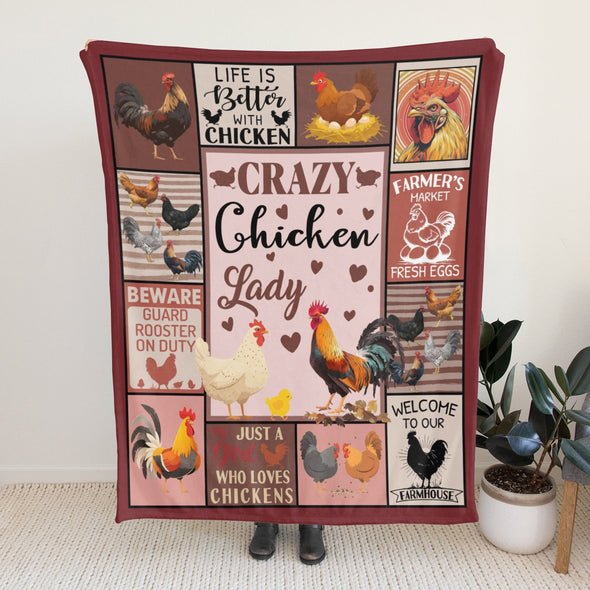Chicken Pattern Blanket Fleece Throw Blanket Super Soft Warm Gifts for Baby Girls Boys Kids Mom Grandma Room Decor