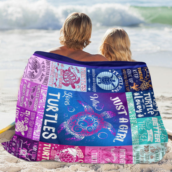 Turtle Pattern Blanket Fleece Throw Blanket Super Soft Warm Gifts for Baby Girls Boys Kids Mom Grandma Room Decor