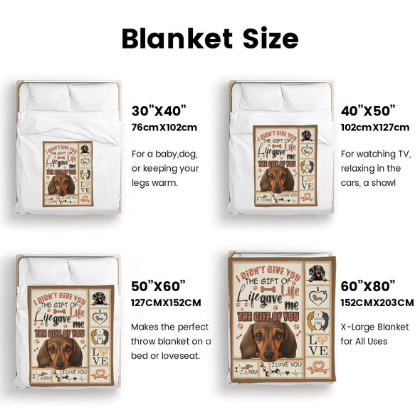 Dachshund Pattern Blanket Fleece Throw Blanket Super Soft Warm Gifts for Baby Girls Boys Kids Mom Grandma Room Decor