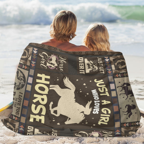 Horse Blanket Gift for Women Girl Who Loves Horses for Sofa Couch Bed Room Birthday Decor Bed Travel