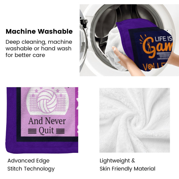 Volleyball Pattern Blanket Fleece Throw Blanket Super Soft Warm Gifts for Baby Girls Boys Kids Mom Grandma Room Decor