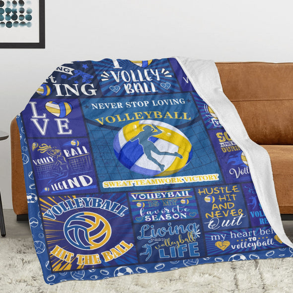Volleyball Pattern Blanket Fleece Throw Blanket Super Soft Warm Gifts for Baby Girls Boys Kids Mom Grandma Room Decor