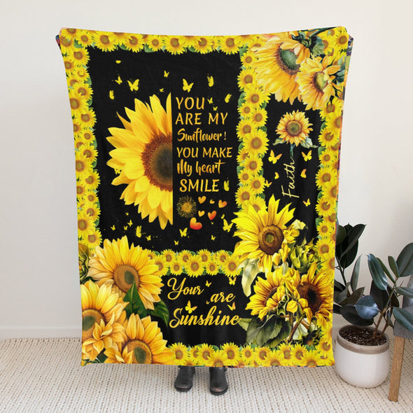Sunflower Blanket Fleece Throw Blanket Super Soft Warm Gifts for Baby Girls Boys Kids Mom Grandma Room Decor