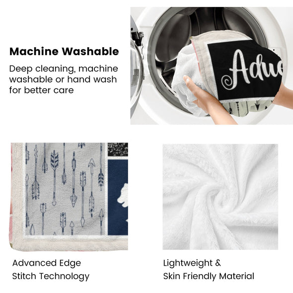 Deer Pattern Blanket Fleece Throw Blanket Super Soft Warm Gifts for Baby Girls Boys Kids Mom Grandma Room Decor