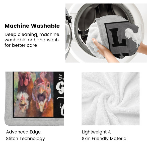 Chicken Pattern Blanket Fleece Throw Blanket Super Soft Warm Gifts for Baby Girls Boys Kids Mom Grandma Room Decor