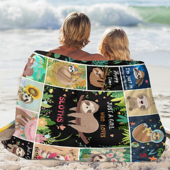 Sloth Blanket Gifts for Women Girls, Cozy Soft Sloths Throw Blanket for Men Kids Boys Christmas Birthday