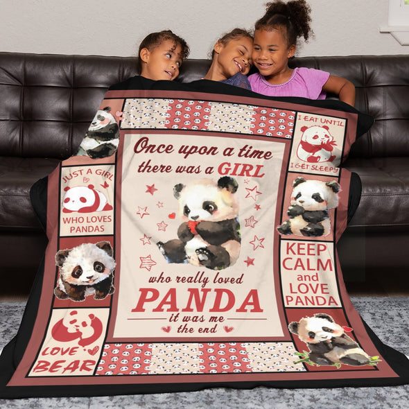 Panda Pattern Blanket Fleece Throw Blanket Super Soft Warm Gifts for Baby Girls Boys Kids Mom Grandma Room Decor