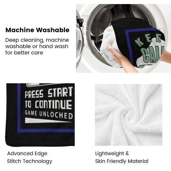 Gamer Blanket Fleece Throw Blanket Super Soft Warm Gifts for Baby Girls Boys Kids Mom Grandma Room Decor