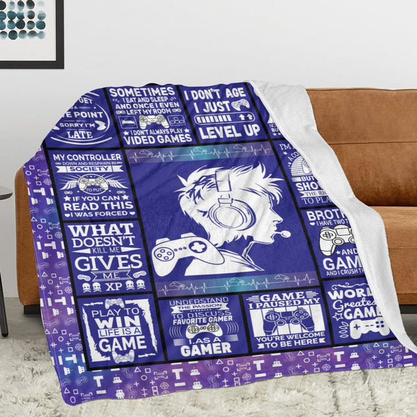 Gamer Blanket Fleece Throw Blanket Super Soft Warm Gifts for Baby Girls Boys Kids Mom Grandma Room Decor