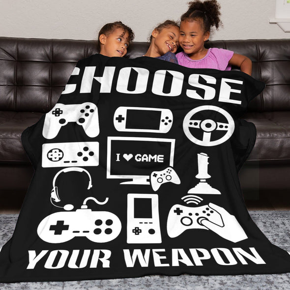 Gamer Blanket Fleece Throw Blanket Super Soft Warm Gifts for Baby Girls Boys Kids Mom Grandma Room Decor