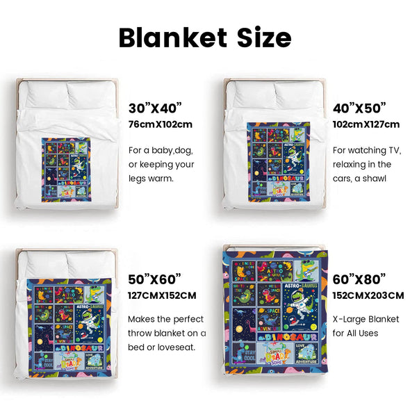 Dinosaur Blanket for Boys Kids Soft Flannel Blanket for Children's Toys are Suitable for Beds, Sofas and School Lunch Break-2-hml Balnket