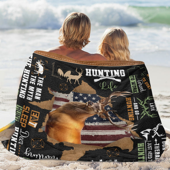 Deer Pattern Blanket Fleece Throw Blanket Super Soft Warm Gifts for Baby Girls Boys Kids Mom Grandma Room Decor