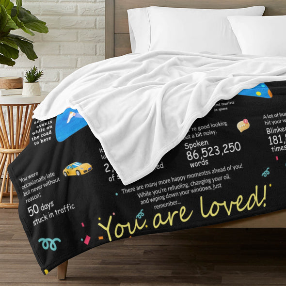 Birthday Gifts for Women Blanket, Happy Birthday Decorations Throw for Girls Her Friend Mom Sister Grandma Wife