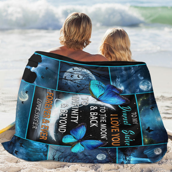 Sister Blanket Gifts, Throw Blankets Gift for Mothers Day, Christmas, Happy Birthday Gifts, Sisters Graduation Gifts Ideas for Women