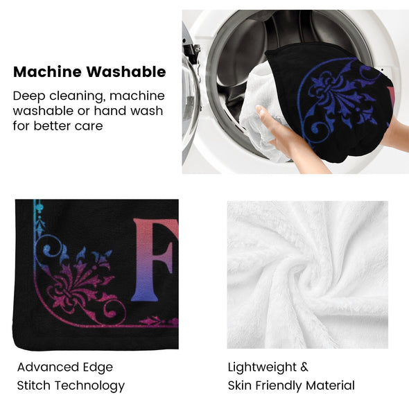 Fox Pattern Blanket Fleece Throw Blanket Super Soft Warm Gifts for Baby Girls Boys Kids Mom Grandma Room Decor