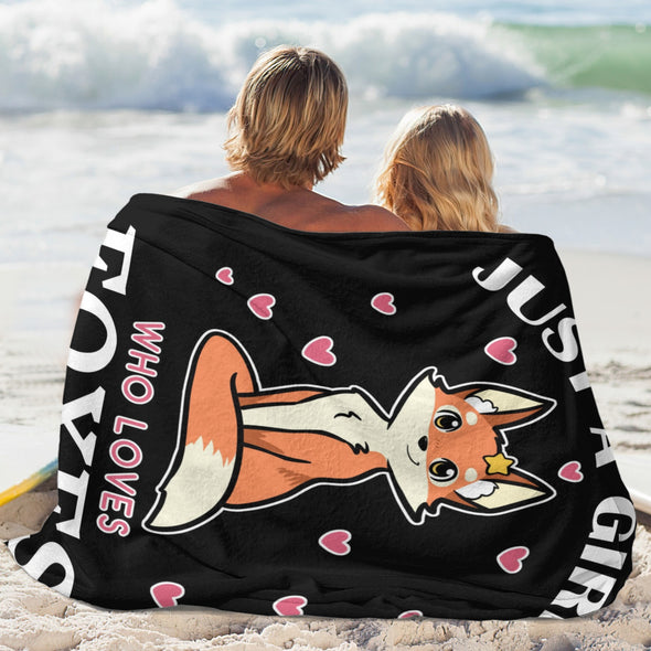 Fox Pattern Blanket Fleece Throw Blanket Super Soft Warm Gifts for Baby Girls Boys Kids Mom Grandma Room Decor