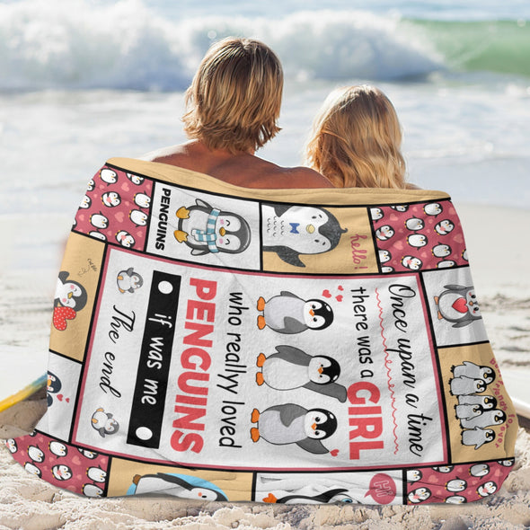 Penguin Blanket Fleece Throw Blanket Super Soft Warm Gifts for Baby Girls Boys Kids Mom Grandma Room Decor