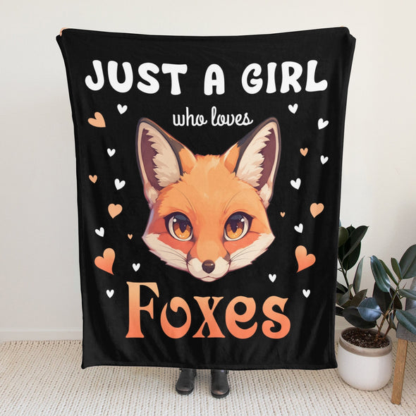 Fox Pattern Blanket Fleece Throw Blanket Super Soft Warm Gifts for Baby Girls Boys Kids Mom Grandma Room Decor