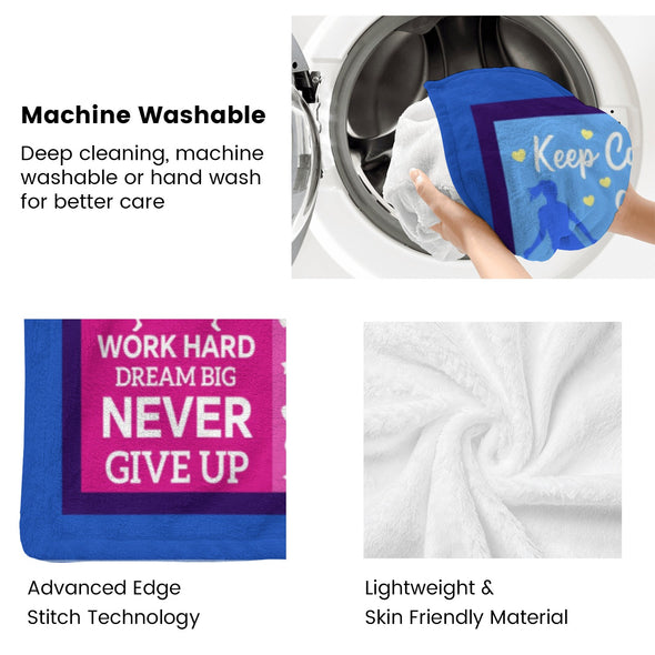 Soccer Blanket, Soccer Sports Themed Throw, Soft Nap Throw Blanket for Home Boys Girls Women Men Soccer Lovers Gifts