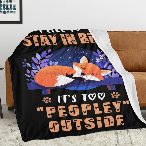 Fox Pattern Blanket Fleece Throw Blanket Super Soft Warm Gifts for Baby Girls Boys Kids Mom Grandma Room Decor