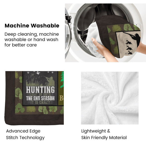 Deer Pattern Blanket Fleece Throw Blanket Super Soft Warm Gifts for Baby Girls Boys Kids Mom Grandma Room Decor