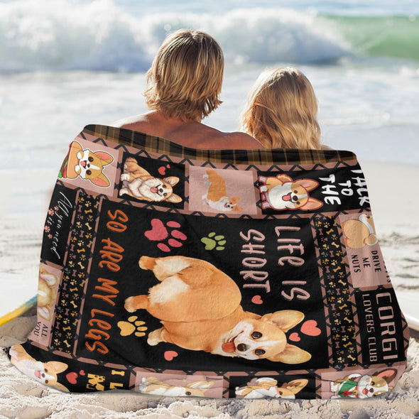Corgi Blanket Fleece Throw Blanket Super Soft Warm Gifts for Baby Girls Boys Kids Mom Grandma Room Decor