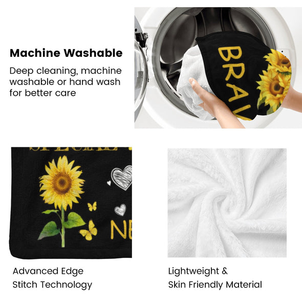 Sunflower Blanket Fleece Throw Blanket Super Soft Warm Gifts for Baby Girls Boys Kids Mom Grandma Room Decor