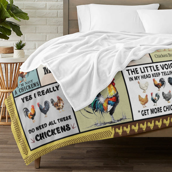 Chicken Pattern Blanket Fleece Throw Blanket Super Soft Warm Gifts for Baby Girls Boys Kids Mom Grandma Room Decor