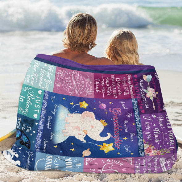 Elephant Blanket Fleece Throw Blanket Super Soft Warm Gifts for Girls Boys Kids Room Decor