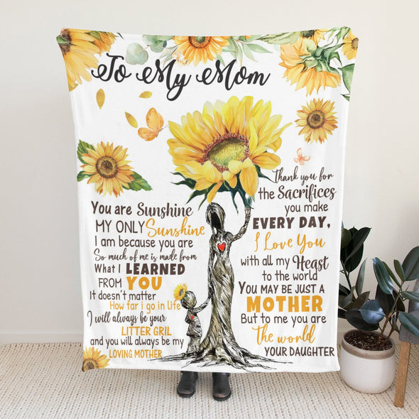 Sunflower Blanket Fleece Throw Blanket Super Soft Warm Gifts for Baby Girls Boys Kids Mom Grandma Room Decor