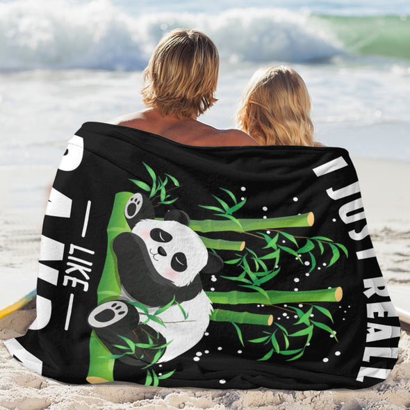 Panda Pattern Blanket Fleece Throw Blanket Super Soft Warm Gifts for Baby Girls Boys Kids Mom Grandma Room Decor