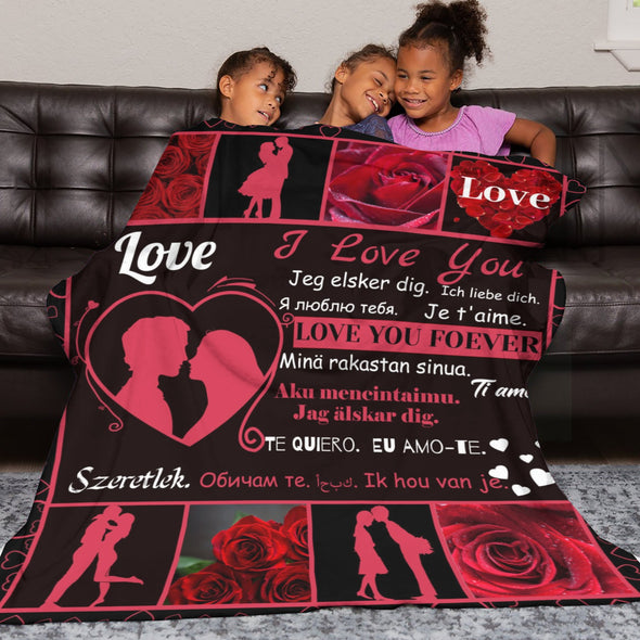 Valentine's Day Blanket Wedding Throw Couple Gifts for Men Women Boyfriend Girlfriend Husband Wife