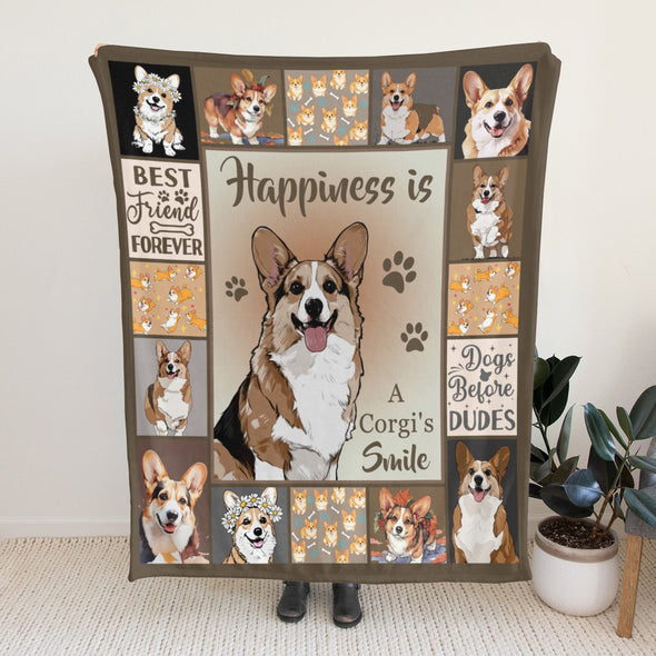 Corgi Blanket Fleece Throw Blanket Super Soft Warm Gifts for Baby Girls Boys Kids Mom Grandma Room Decor