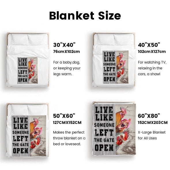 Chicken Pattern Blanket Fleece Throw Blanket Super Soft Warm Gifts for Baby Girls Boys Kids Mom Grandma Room Decor