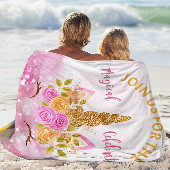 Unicorn Throw Blanket Super Soft Warm Cozy Fuzzy Plush Blanket Gifts for Girls Boys Kids Room Decor