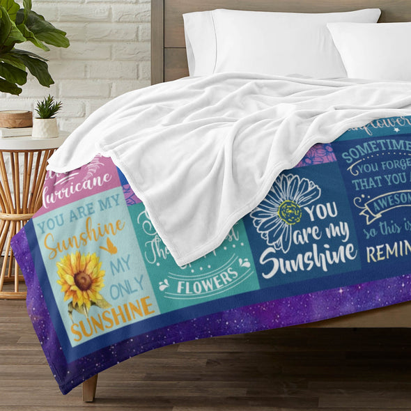 Sunflower Blanket Fleece Throw Blanket Super Soft Warm Gifts for Baby Girls Boys Kids Mom Grandma Room Decor
