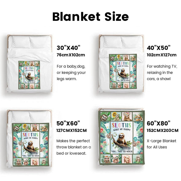 Sloth Blanket Gifts for Women Girls, Cozy Soft Sloths Throw Blanket for Men Kids Boys Christmas Birthday
